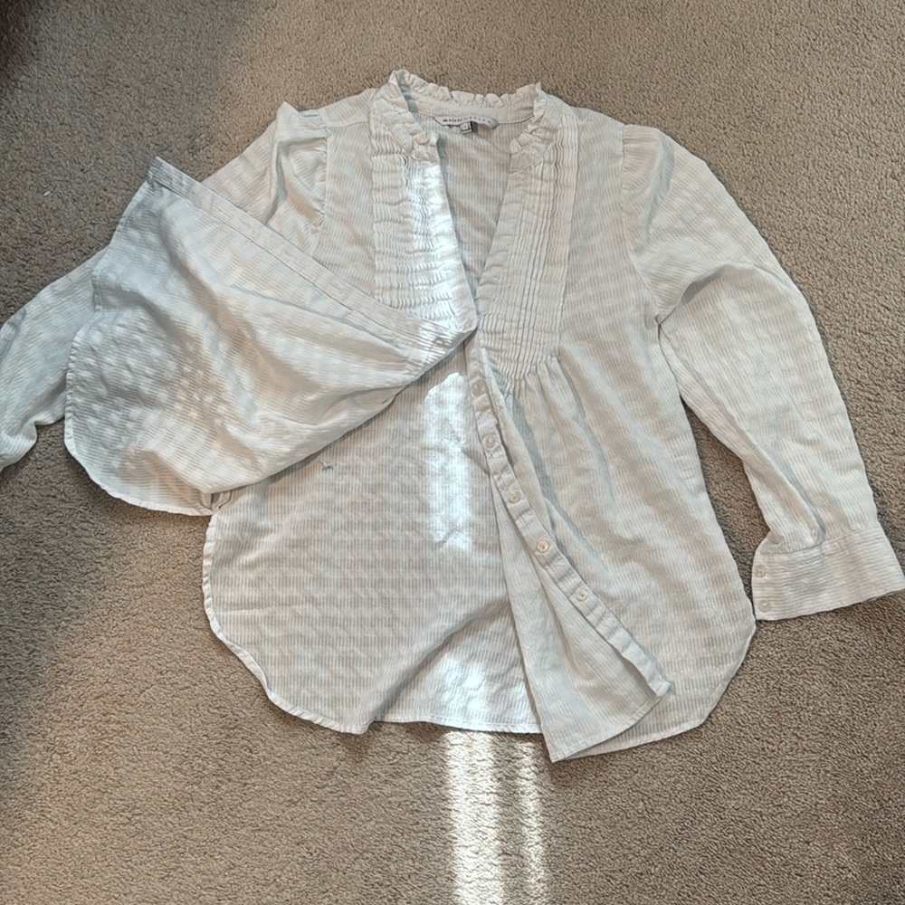 White Ruffled Blouse by The Nines by HATCH